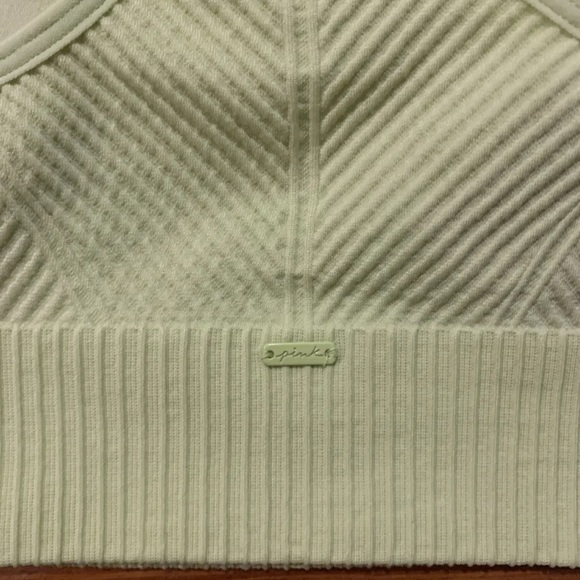 NWT Victoria Secret PINK Neon Yellow Sports Bra Seamless Size Medium - Picture 6 of 8